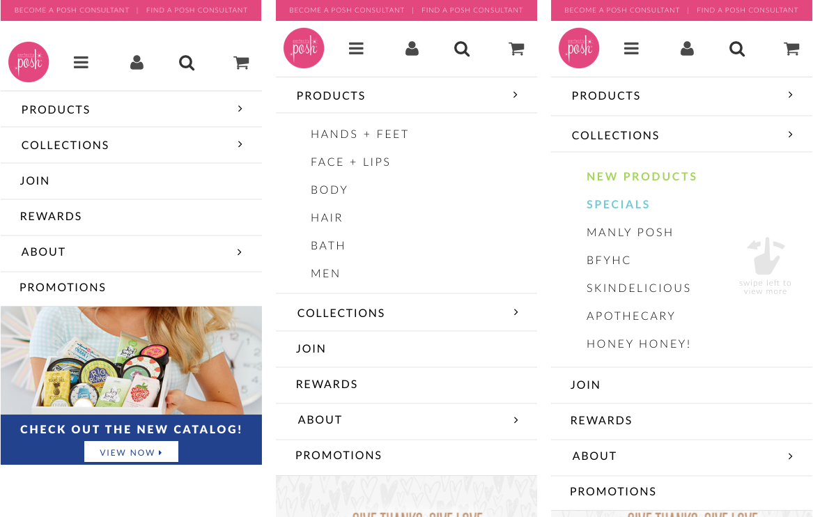 Mobile navigation design