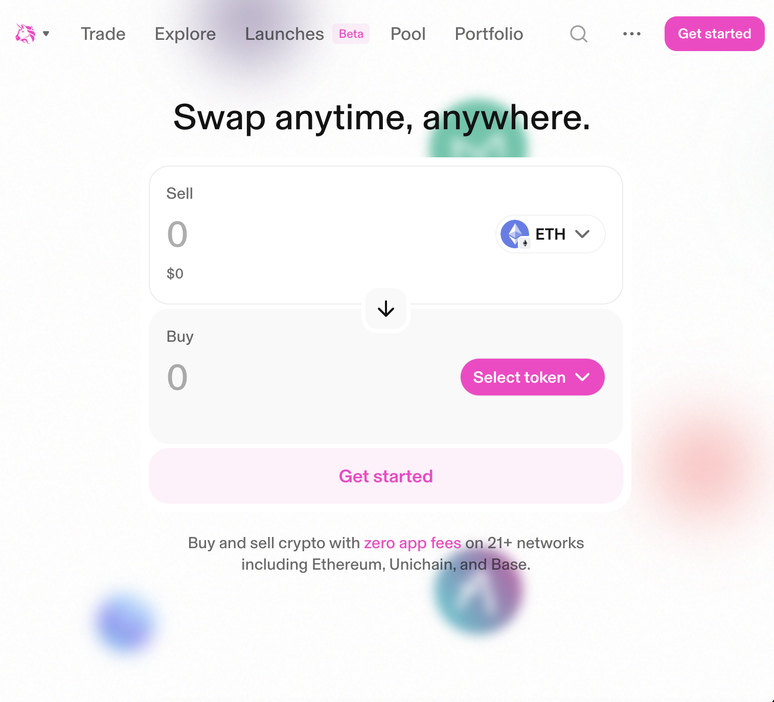 Uniswap interface