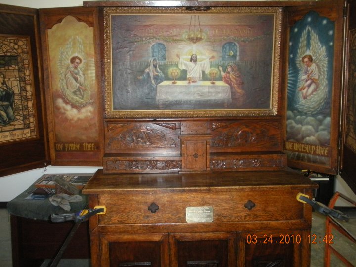 has finished restoring a 110 year old worship chapel for a local college and it is being returned to the college today..jpg