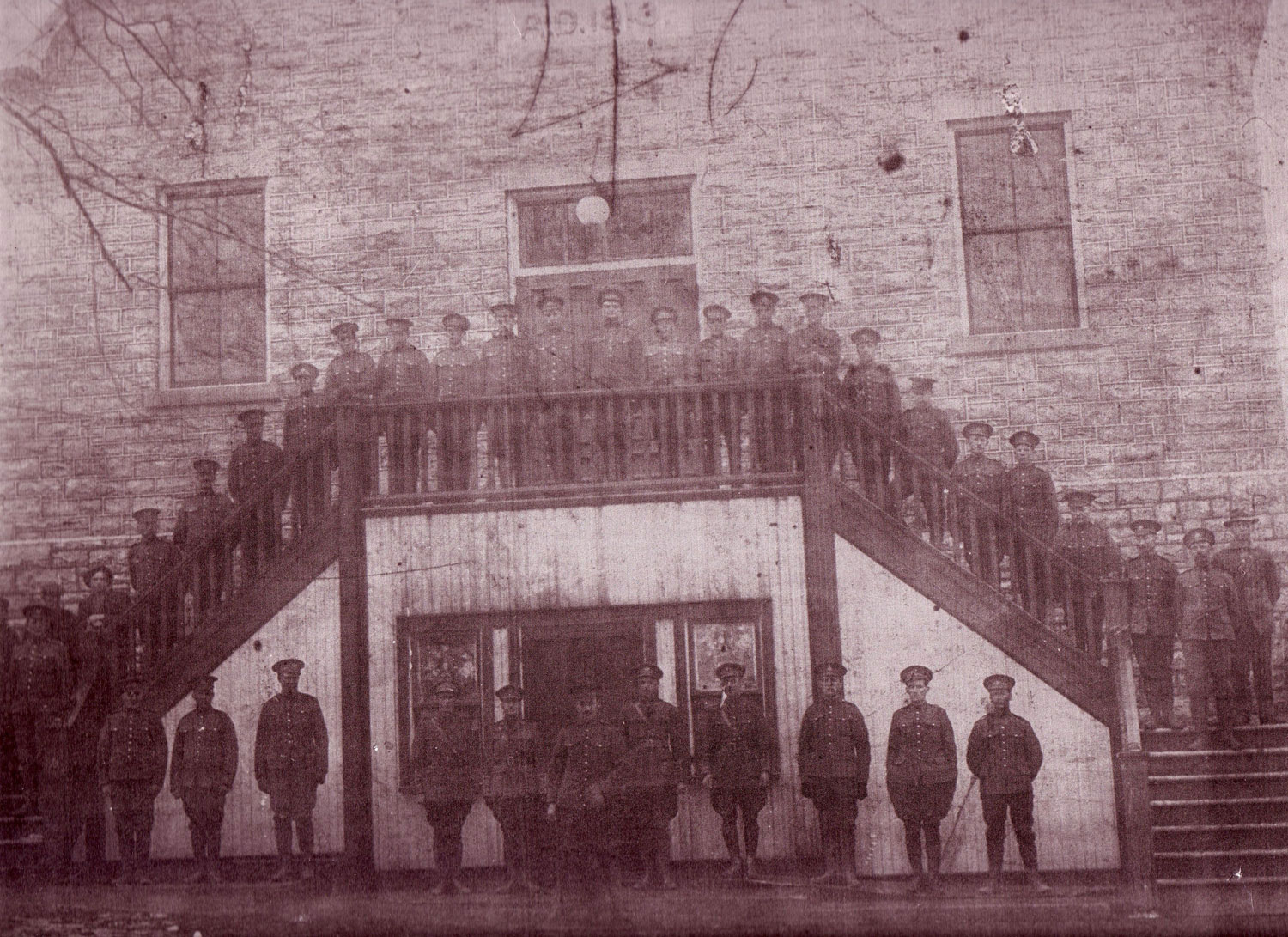Soldiers at Town Hall, 1914