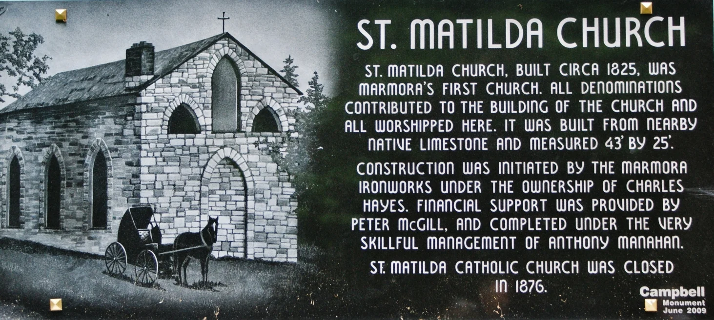 St. Matilda's plaque, 2009.