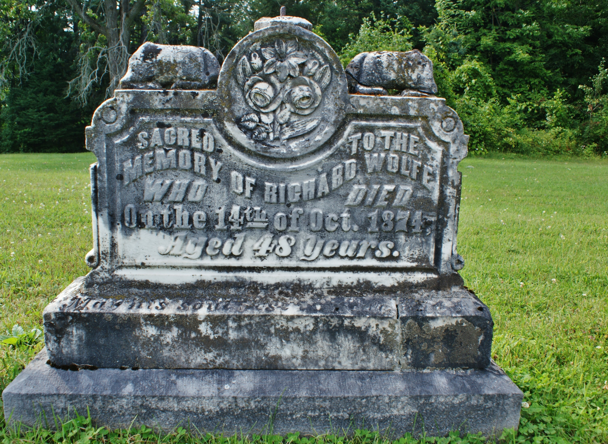Hughes Cemetery, Centre Line Road, Marmora, Richard Wolfe, 1874