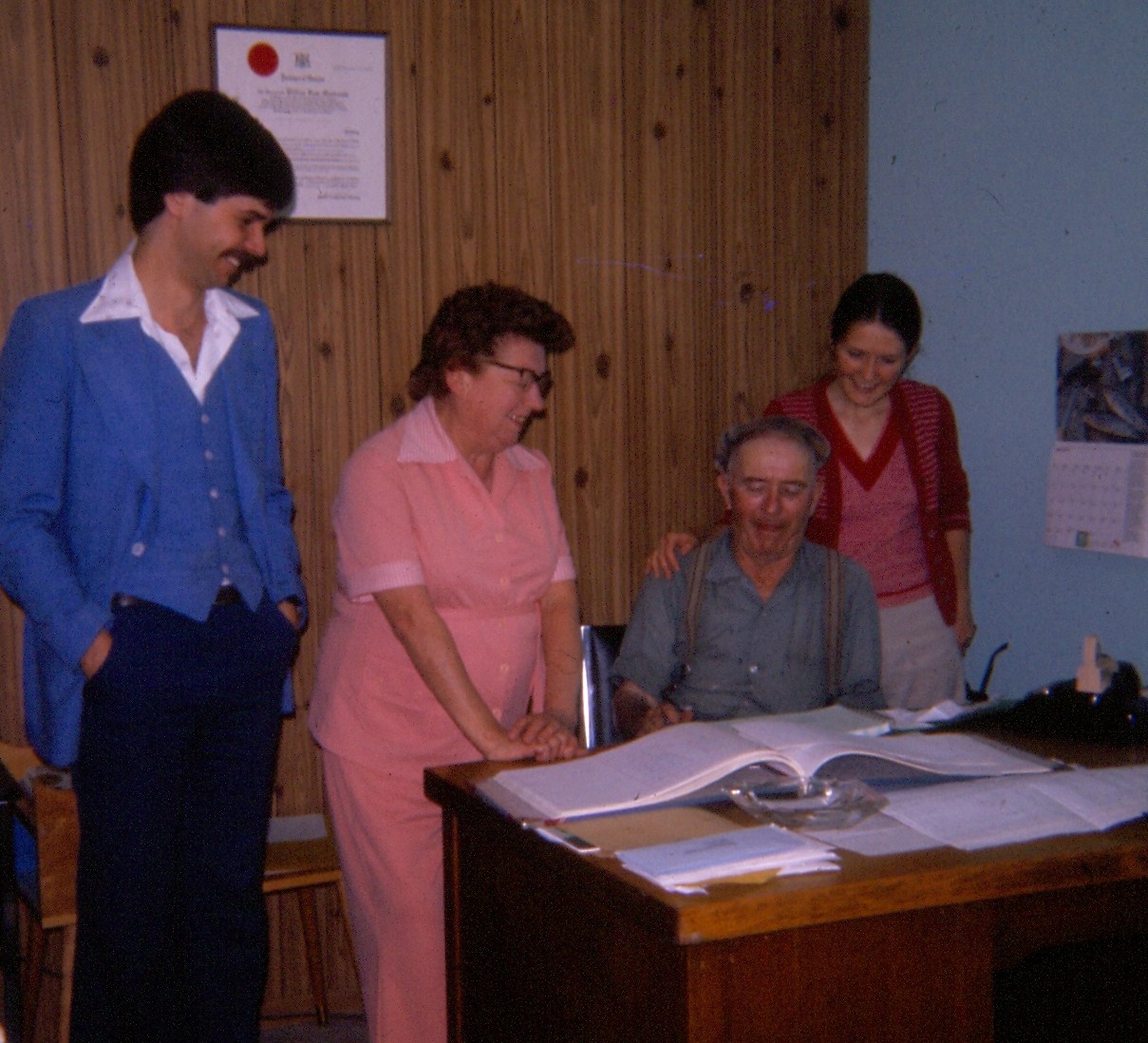 Lionel Bennett, Adele Anderson, Pete Flynn, Donna Bennett c.1976