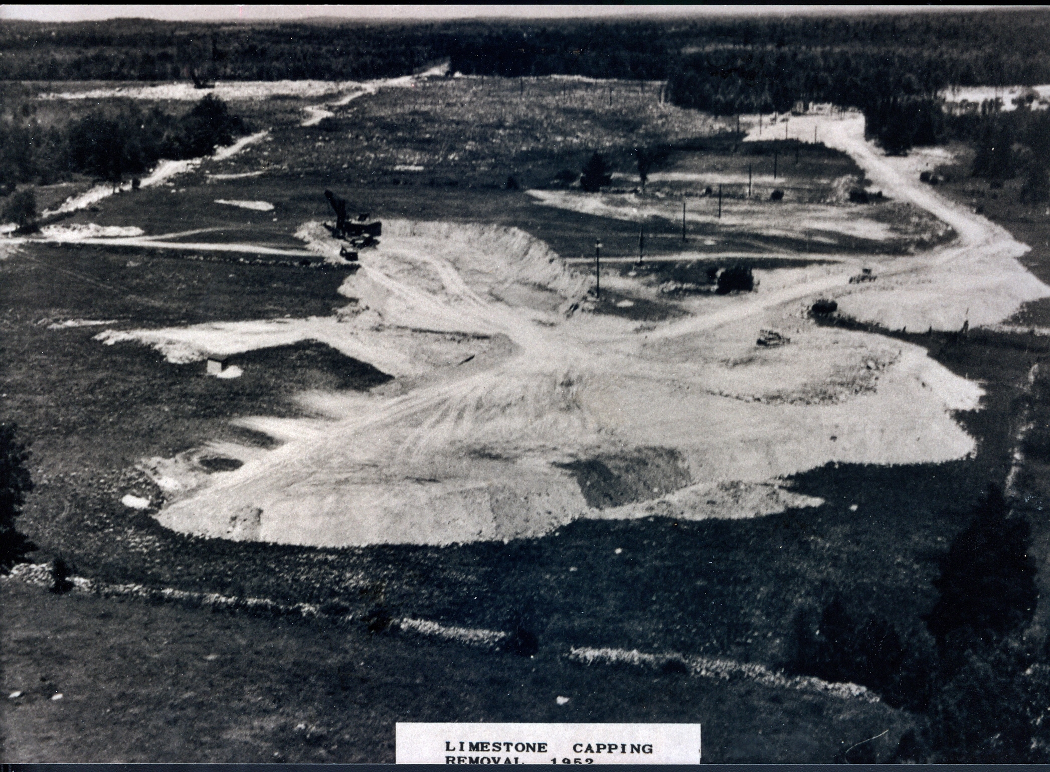 1952 Marmoraton Mine, Limestone capping removal
