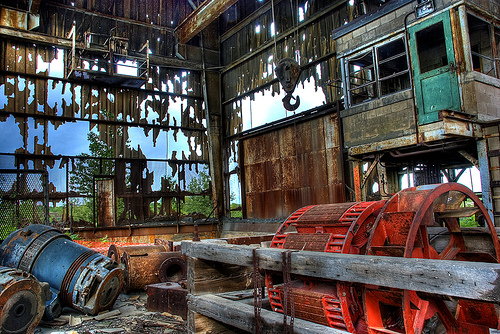 The abandoned crusher.