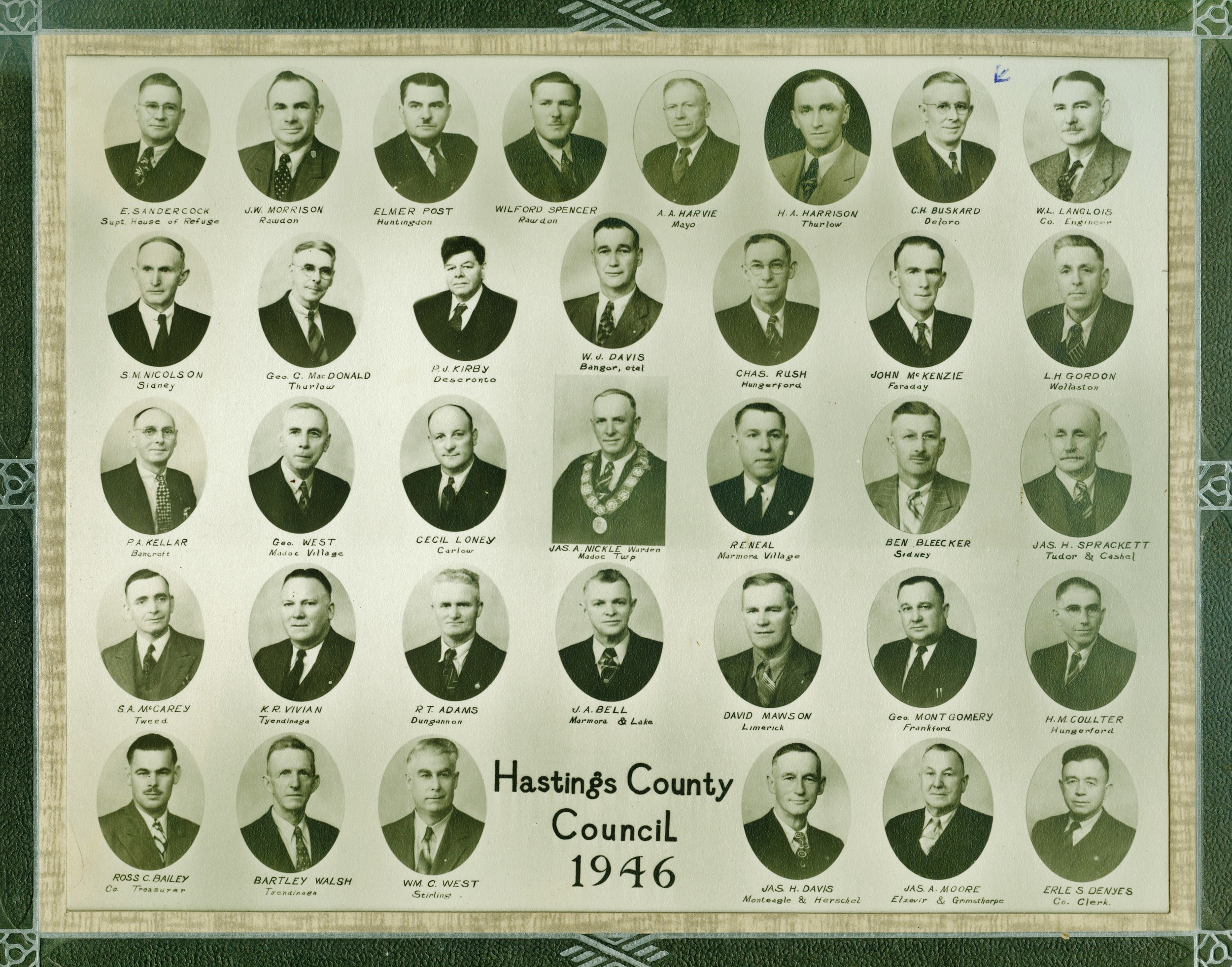 Hastings County Coucil, 1946, C.H. Buskard and Ralph Neal