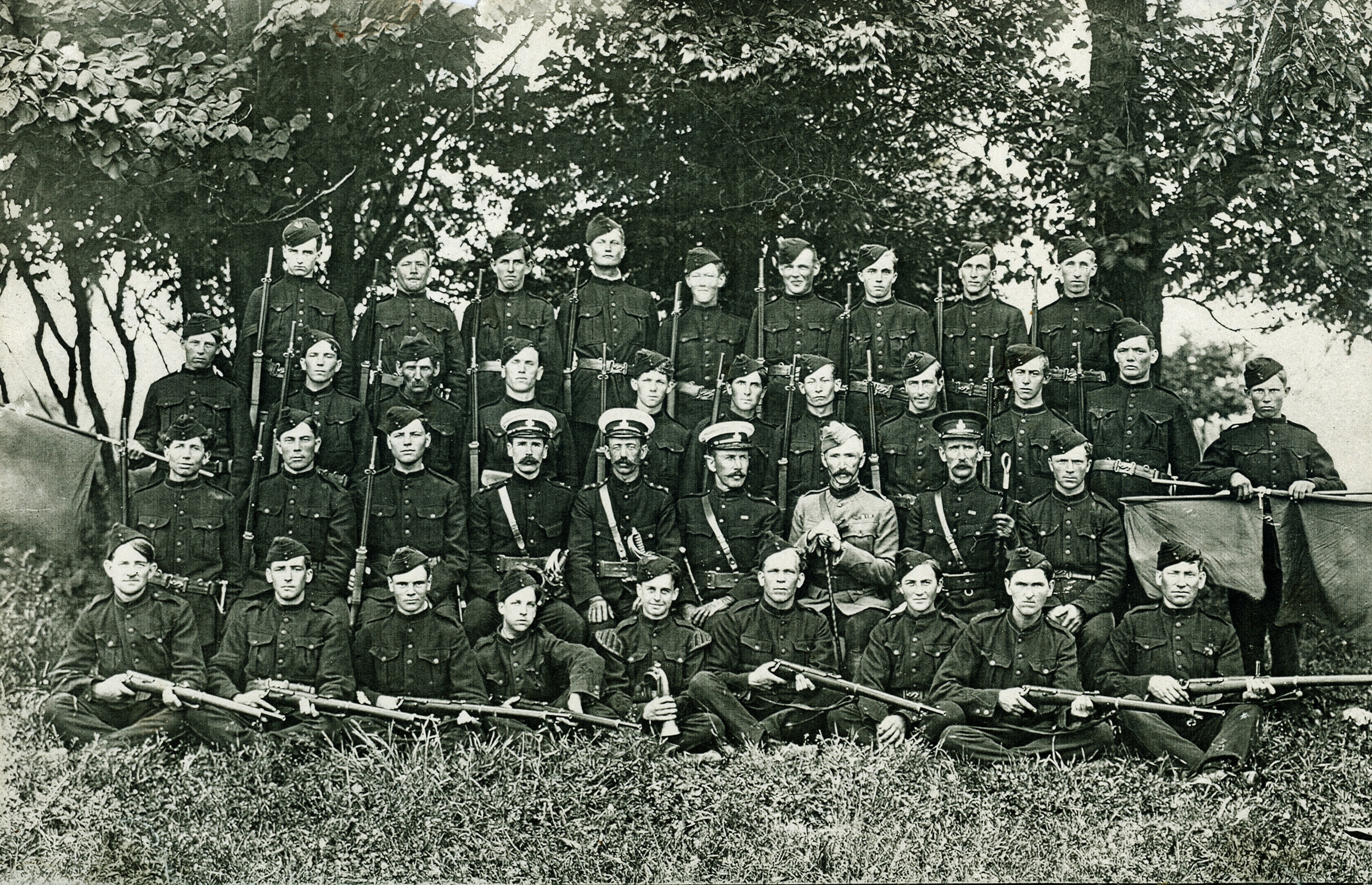 Charles Archibald Bleecker, 2nd Row centre 1914