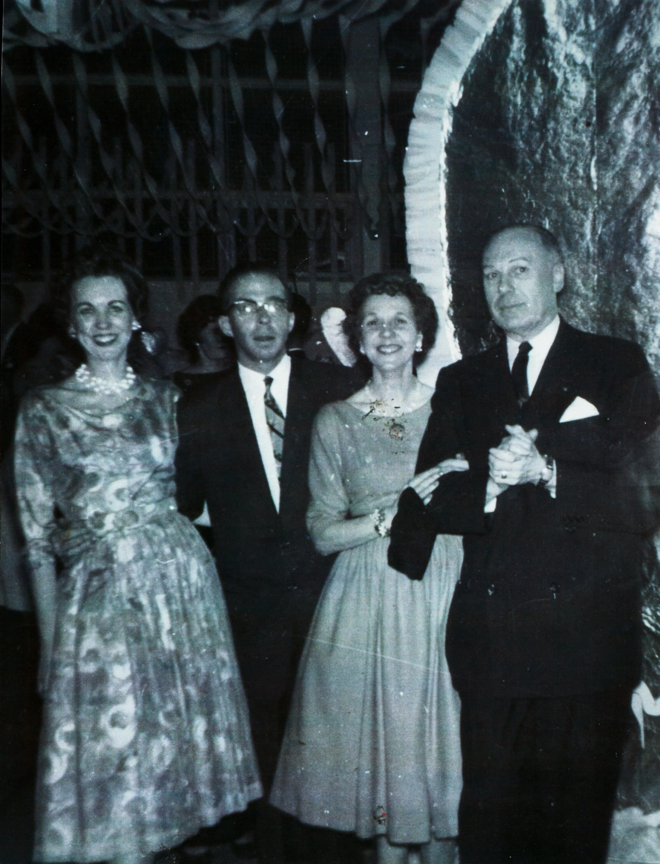 1962 Chaparones at high school formal, Lois Shatford, Bob Shatford, Helen Jones, Sally Jones