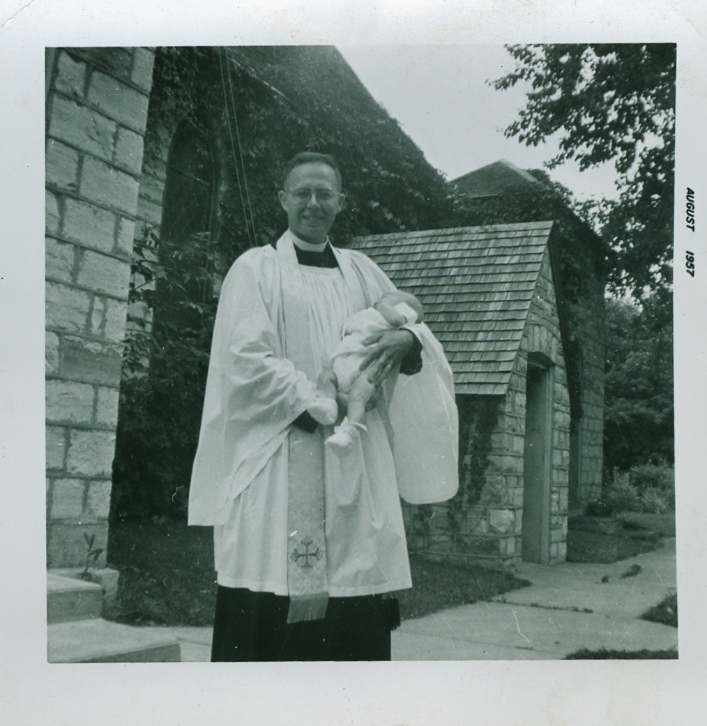 Rev. Richard Fleming on the occasion of the Baptism of Katherine McCoy, Aug. 1957
