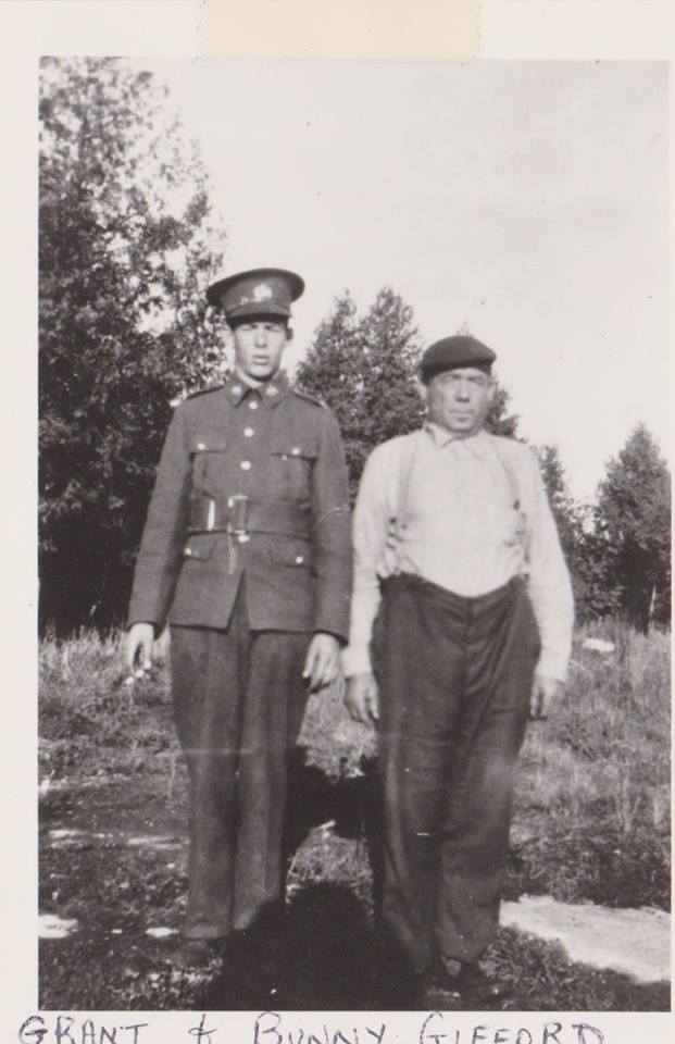 Grant Gifford - WW2 with his father Bunny (Warner) Gifford - WW1.