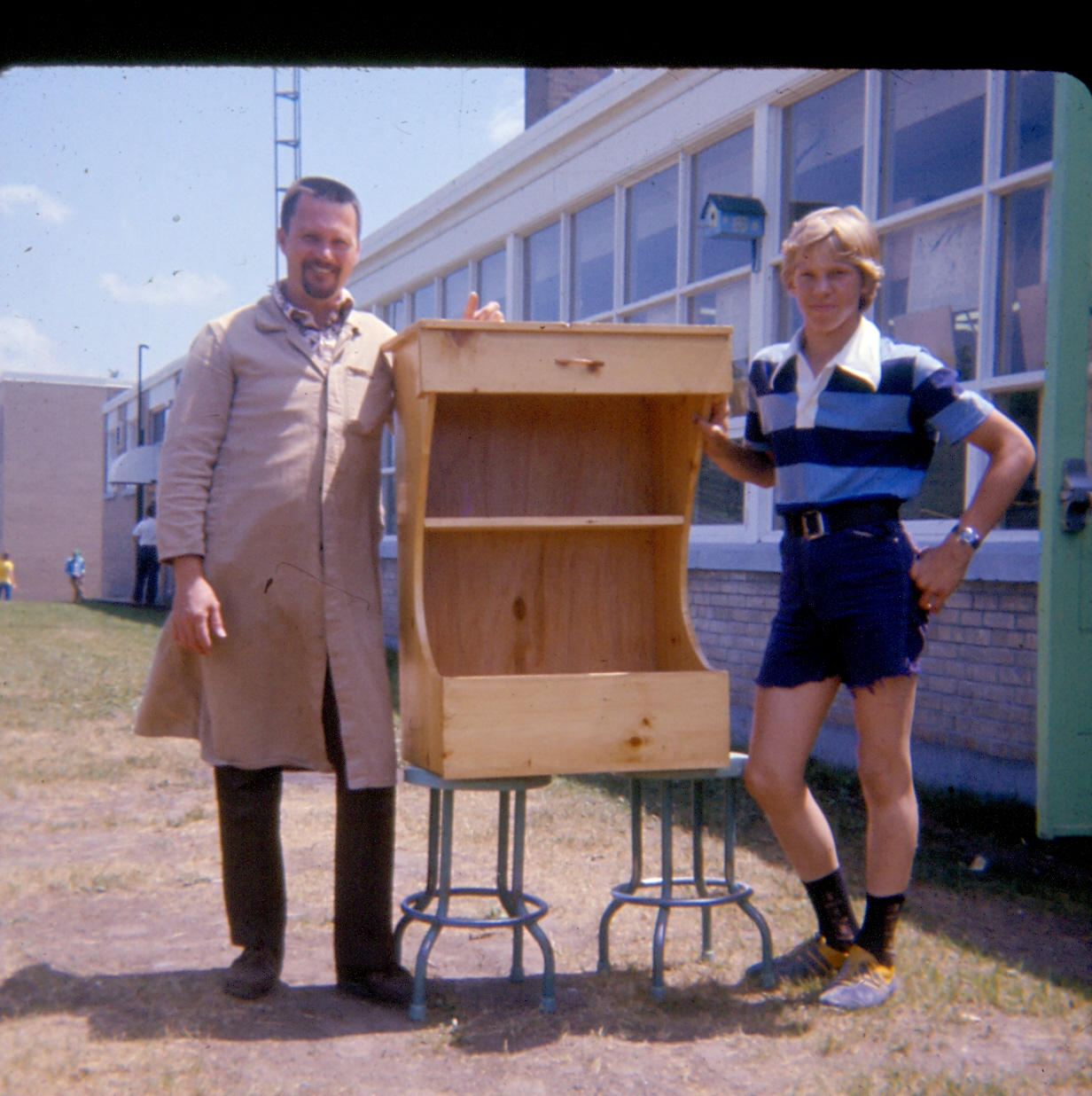 Shop tacher Joe MacCauley & Bill mumby, 1977