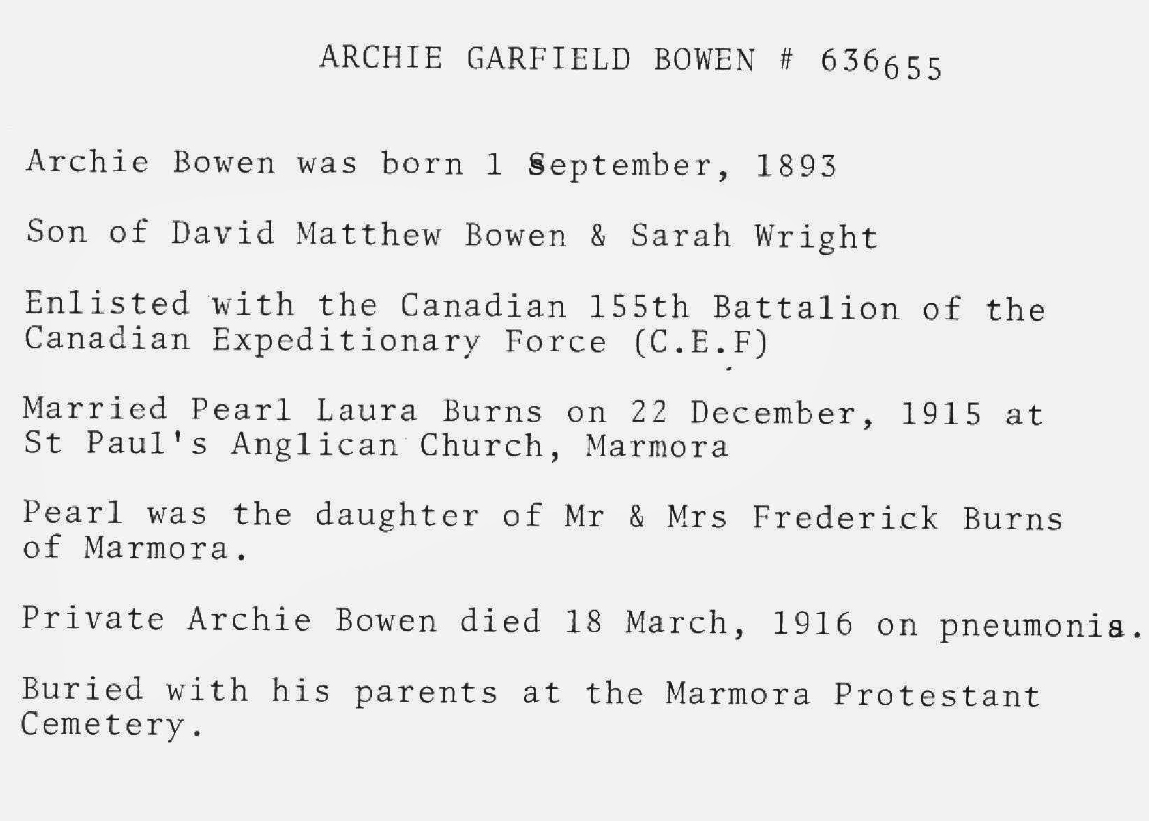 Veteran history Bowen, Archie Garfield.jpg