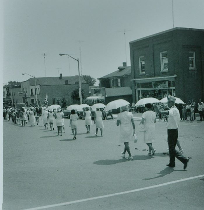 9/11 Forsyth Street, visible in this photo (top left) c.1965 Loyal orange lodge parade