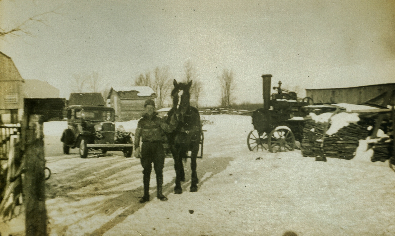 Alvin Vnsickle with Bell, and steam engine