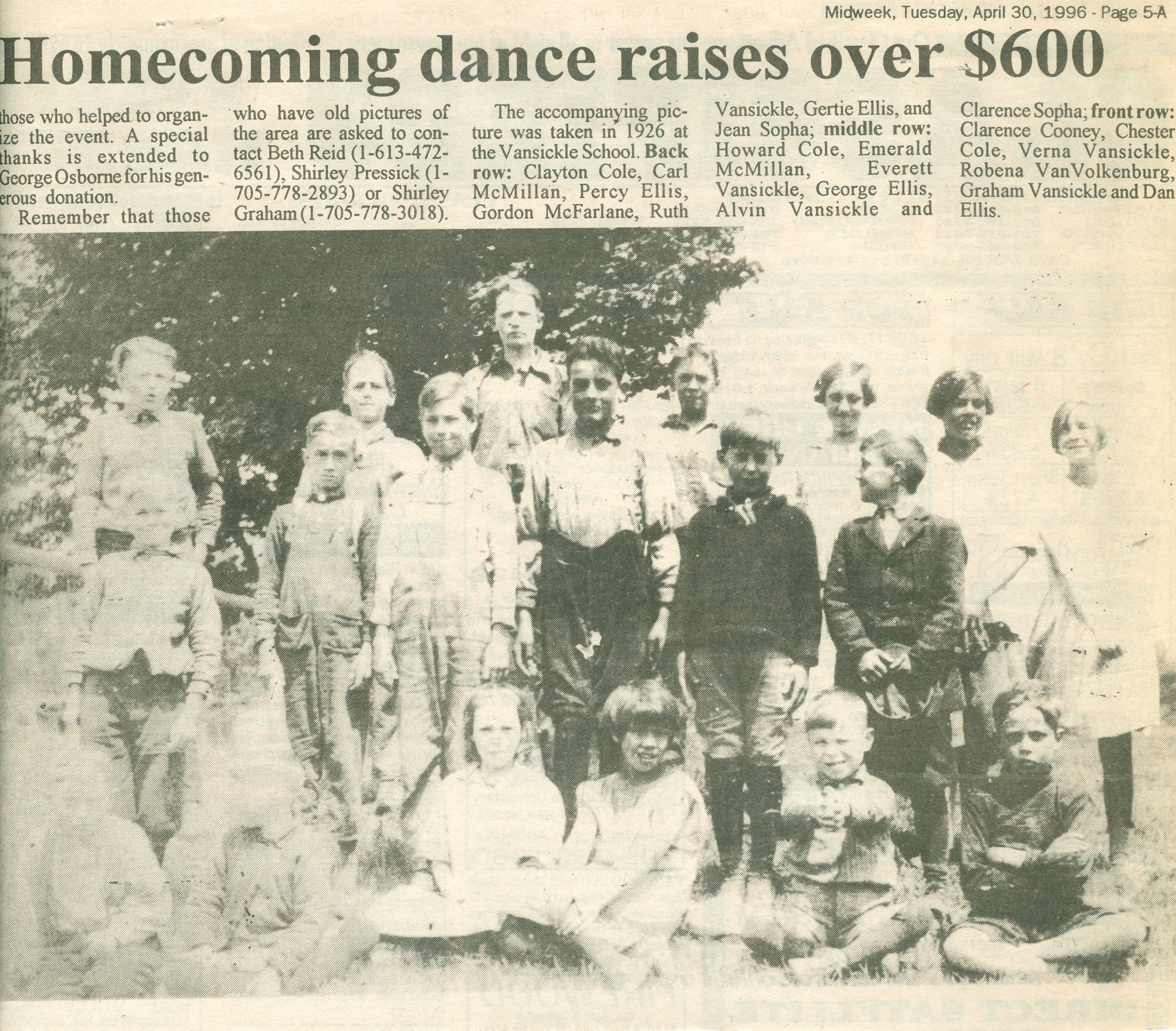 Vansickle school 1926