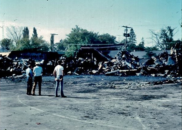 The remains of the old IGA after the fire By Glen Mawer