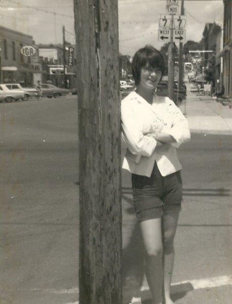 Sue Draper July 1965 and Glover's IGA