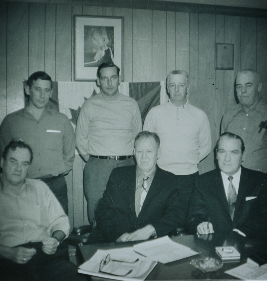 Marmora Village Council, ken (stub) Trumble, grantAirhart, bert Gray, Bishop, bill Monk, jack Reynolds, wm Shannon