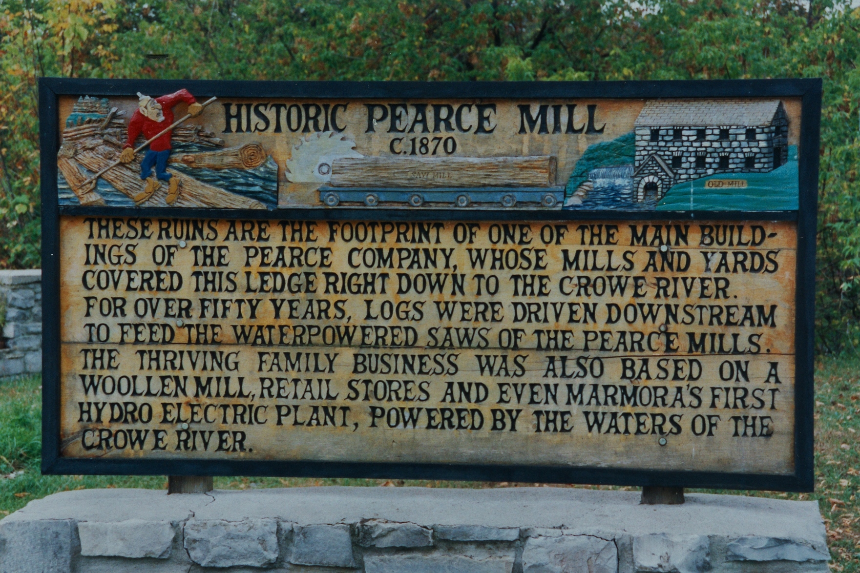 Sign made by clarence Logan of Havelock Ontario