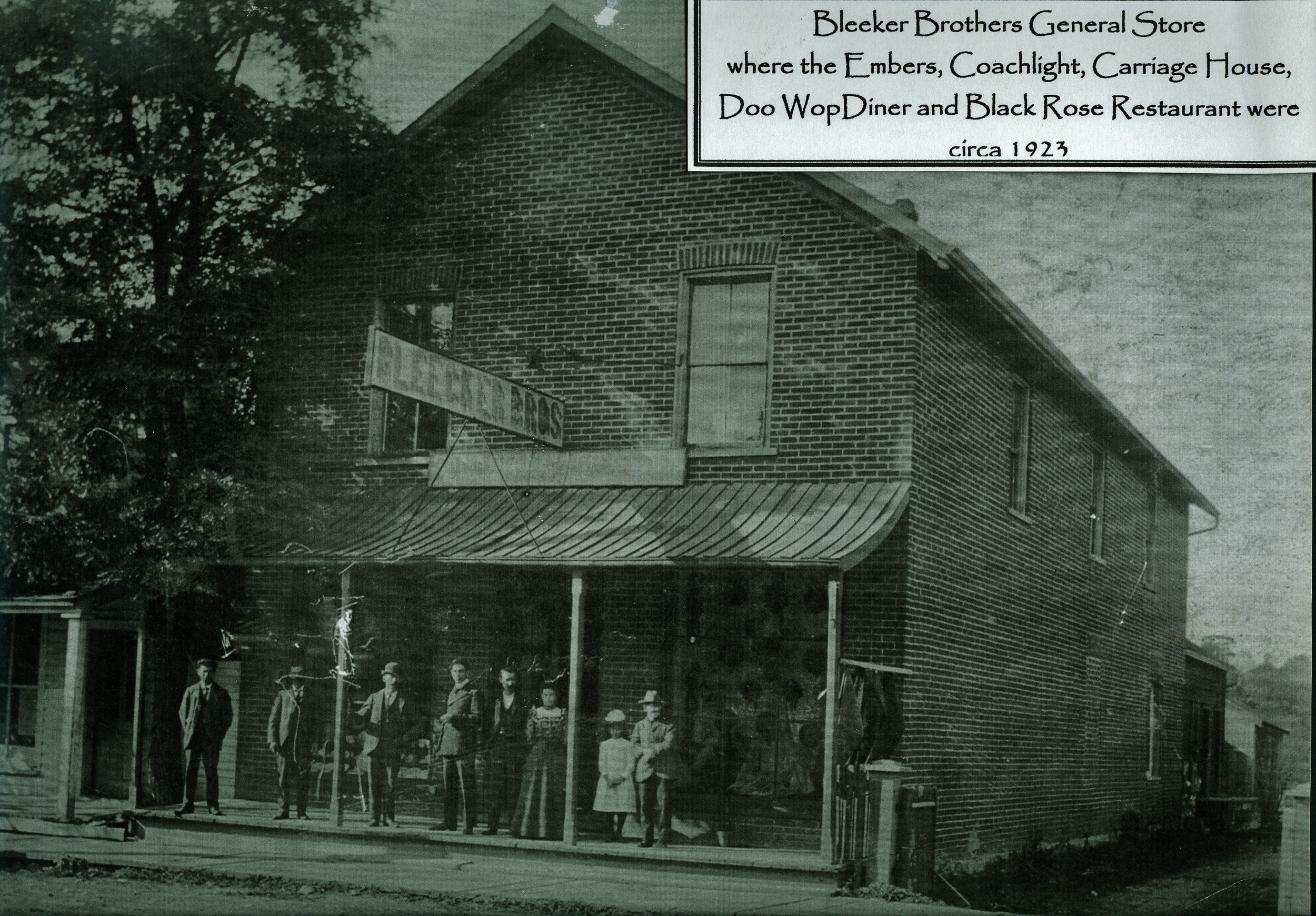 Bleecker's store, -on the site of what was later embers restaurant and black rose