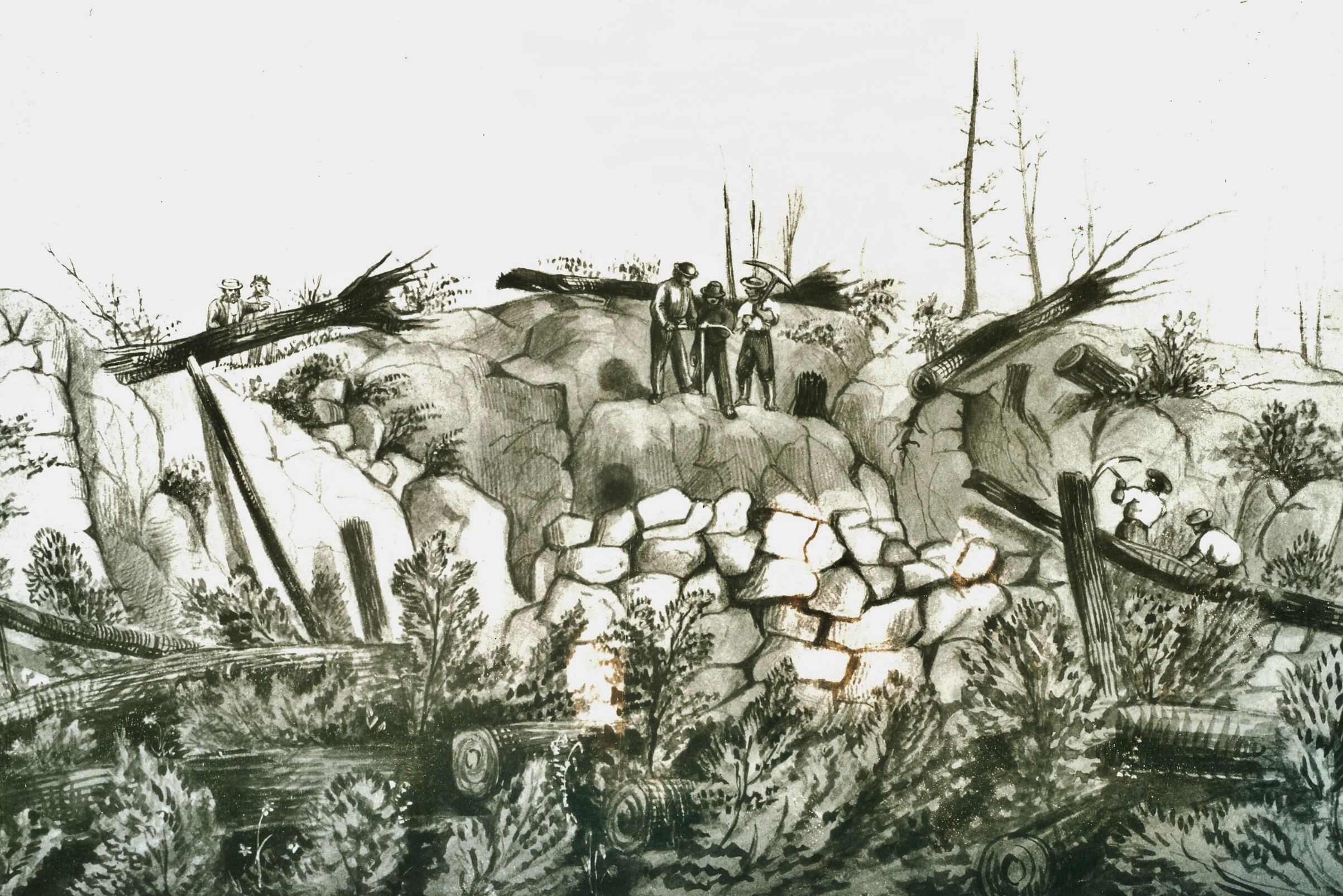 Sketch by Susanna Moodie - Marmora Mine
