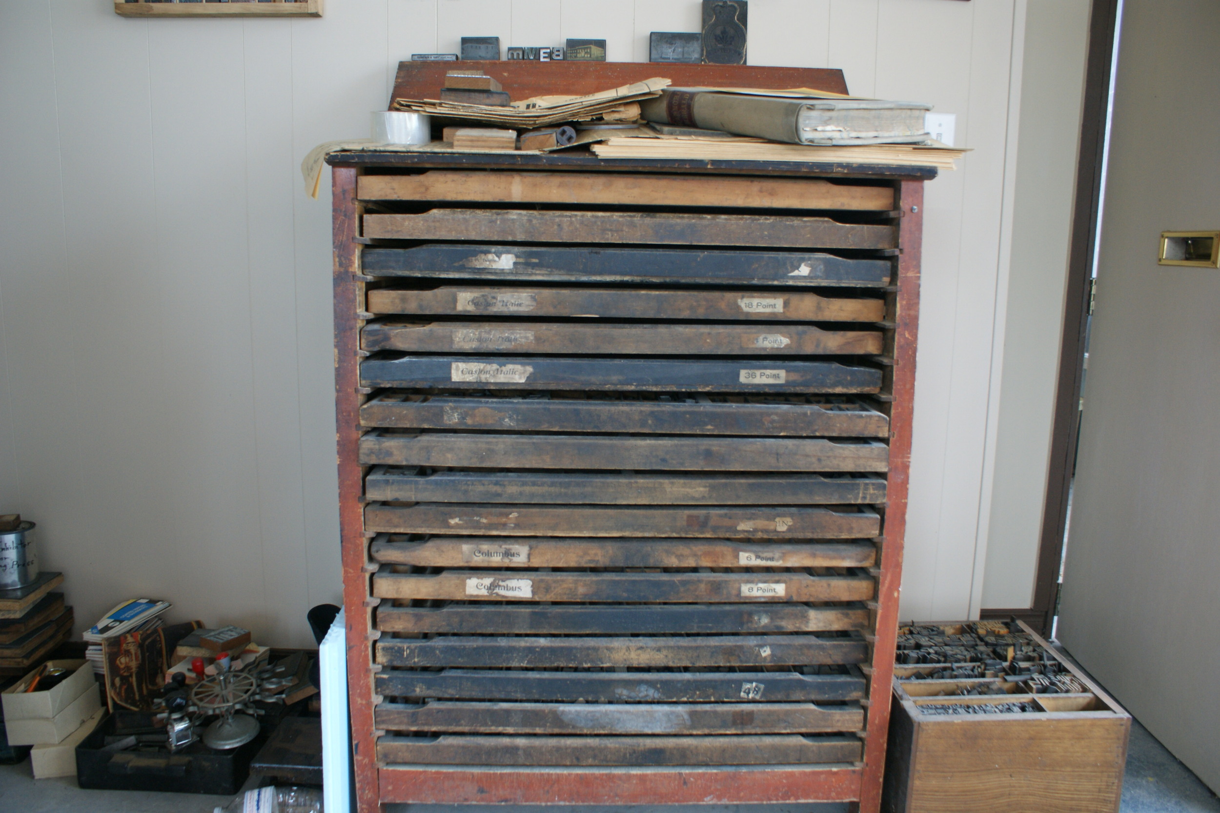 Chandler & Price Printing Press font drawer.JPG