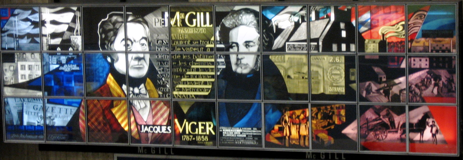 Montreal's McGill station celebrating montreal's first two mayors in stained glass