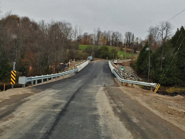 The new brdige on Beaver Creek Road - October 21, 2015