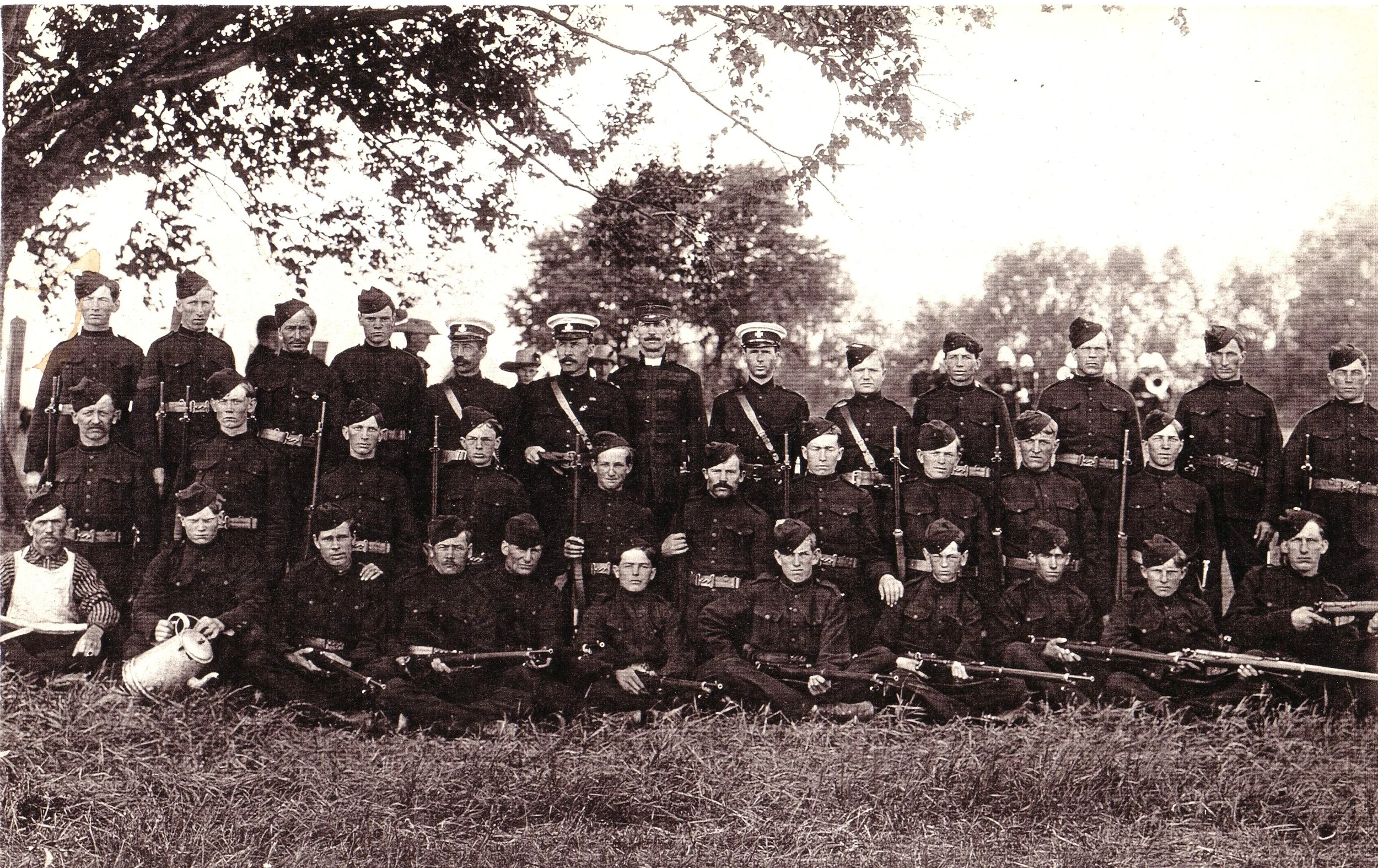  Wartime - c.1914 Charles Archibald Bleecker back row 5th from left