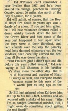 Globe and Mail 1967