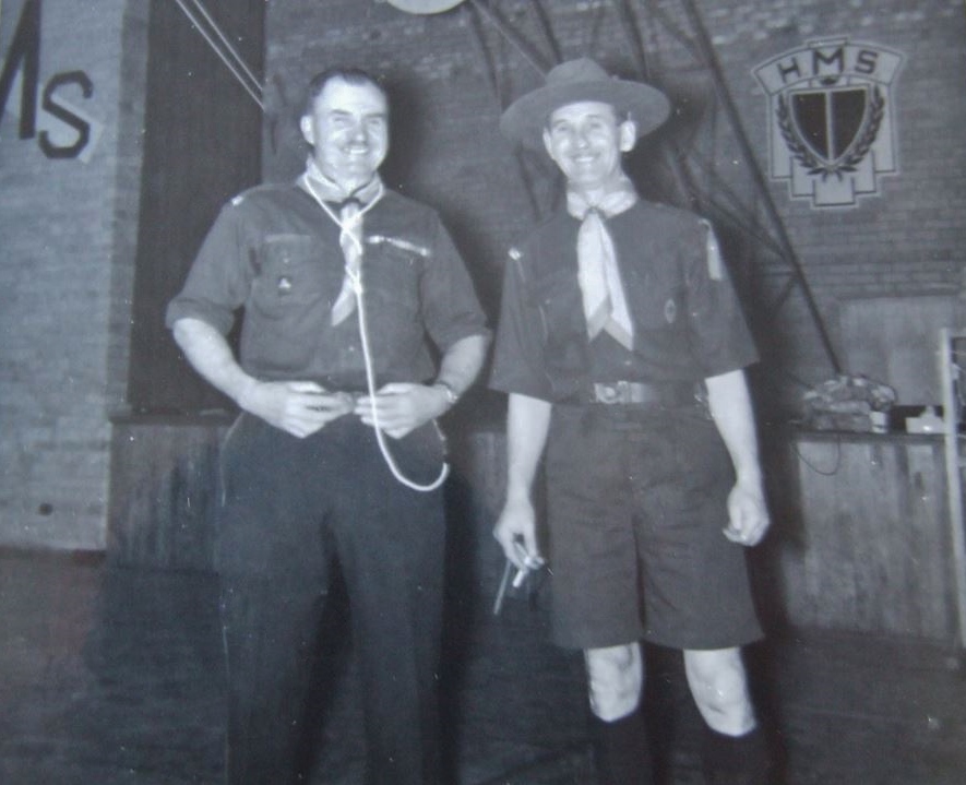 Scout leaders John (Jack) Coulthard and Ernie Harvey.