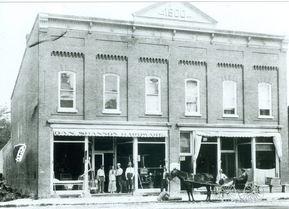 The shannon hardware with lawyer's office sign in window - Alex A. McDonald
