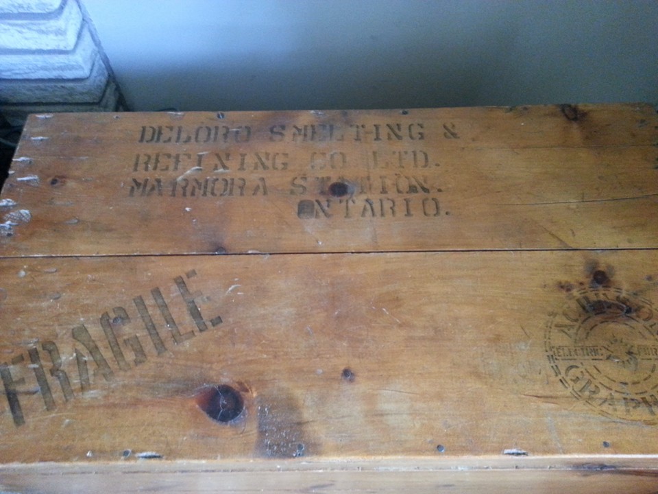 This packing crate was owned by John (Jack) and Olive Vincent from Beaver Creek. It's now owned by their Great Granddaughter, Lorilei Wells Mayhew, who submitted the photo.
