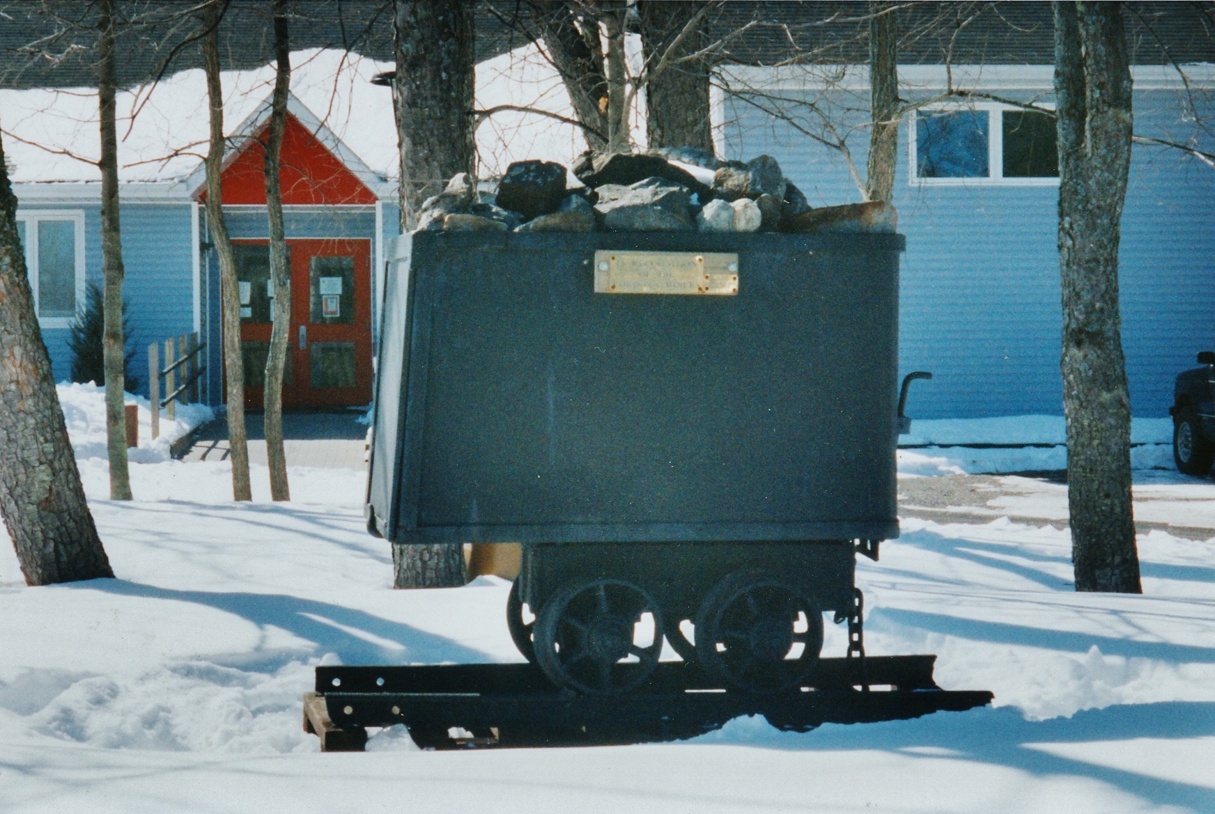 Cordova ore car now situated outside the cordova library