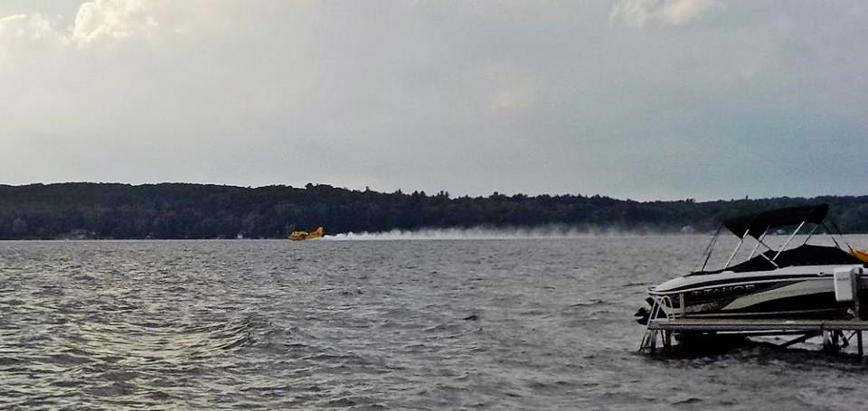 Aug. 2016 Ministry of Natural resources water bomber assists Marmora Fire Department