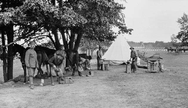 1914 Blacksmith shop at Barriefield, 