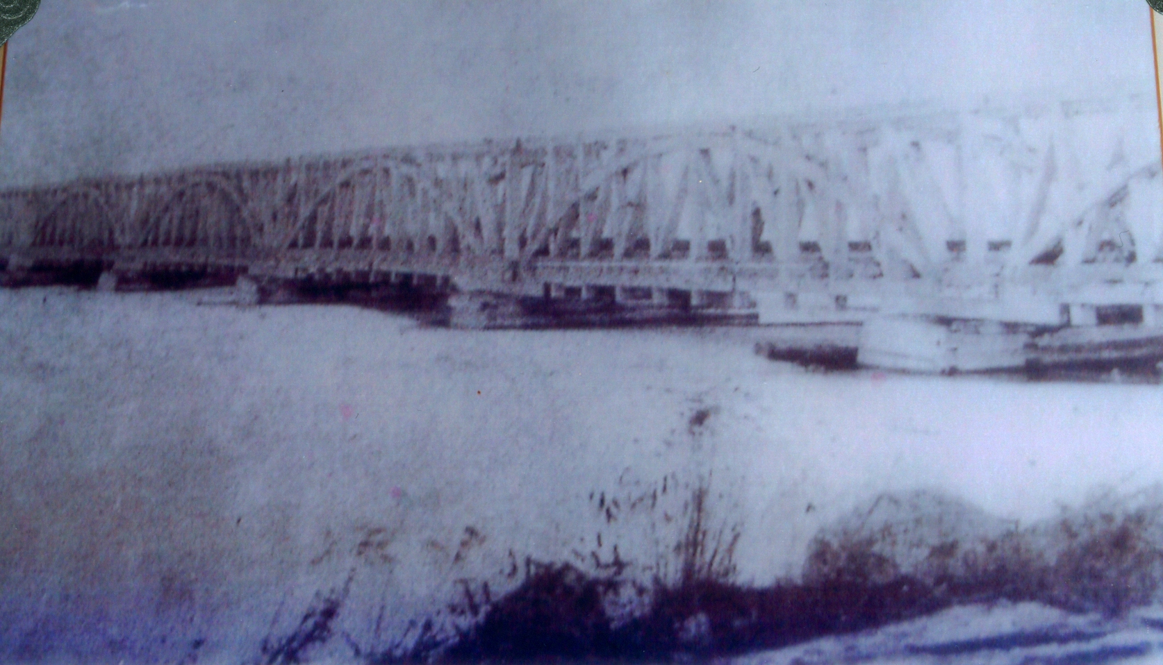 The trestle bridge over Rice Lake at harwood