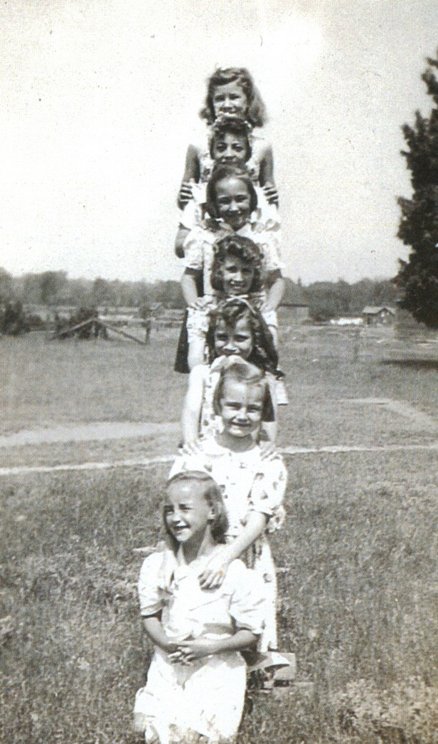 Top to bottom: Arlene Aunger, Jackie Youmans, Edith Youmans, Rosemary Noseworthy, Pat Aunger, Marie Cook Ruby Youmans