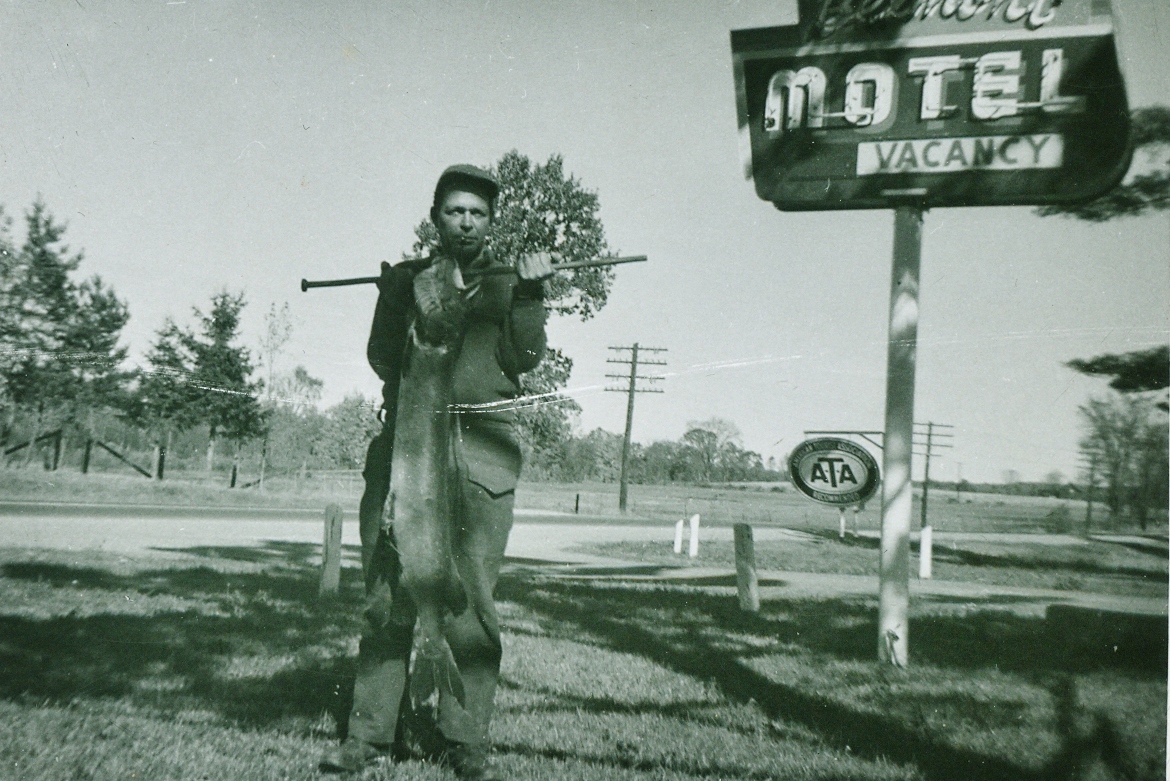 bILL rEVOY OUTSIDE THE bELMONT hOTEL wEST OF mARMORA hWY 7