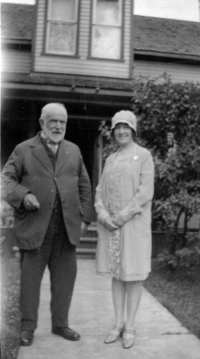 Marmora lumberman, Joseph Clairmont, later Mayor of Gravenhurst, with daughter, Grace