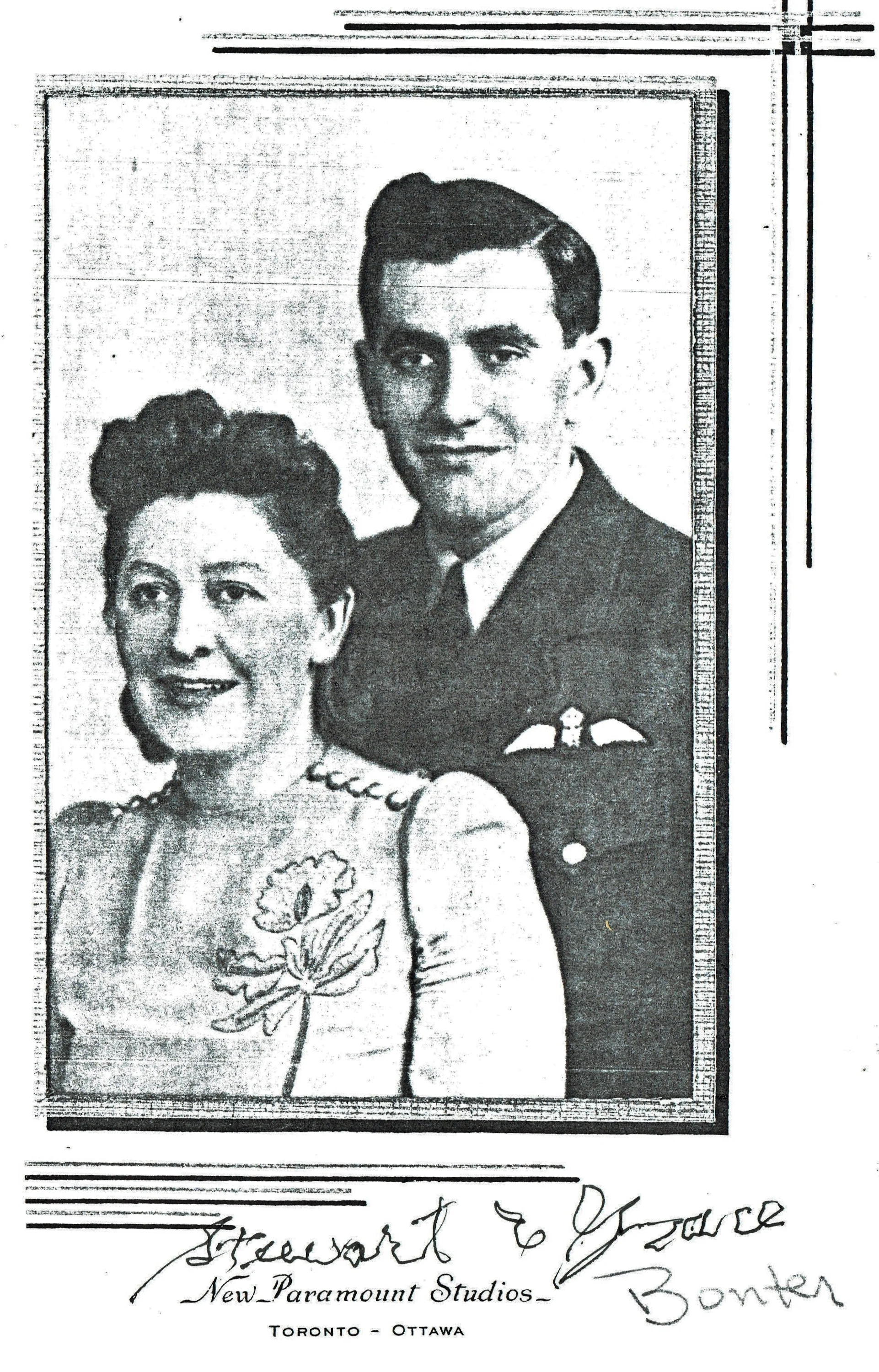 Stewart with sister Grace