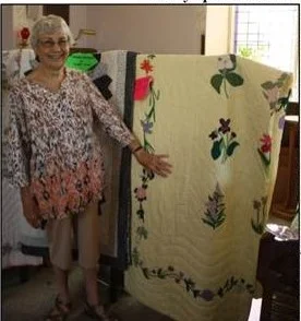 Ruth Miner and her beautiful quilt work featuring the Provincial Flowers