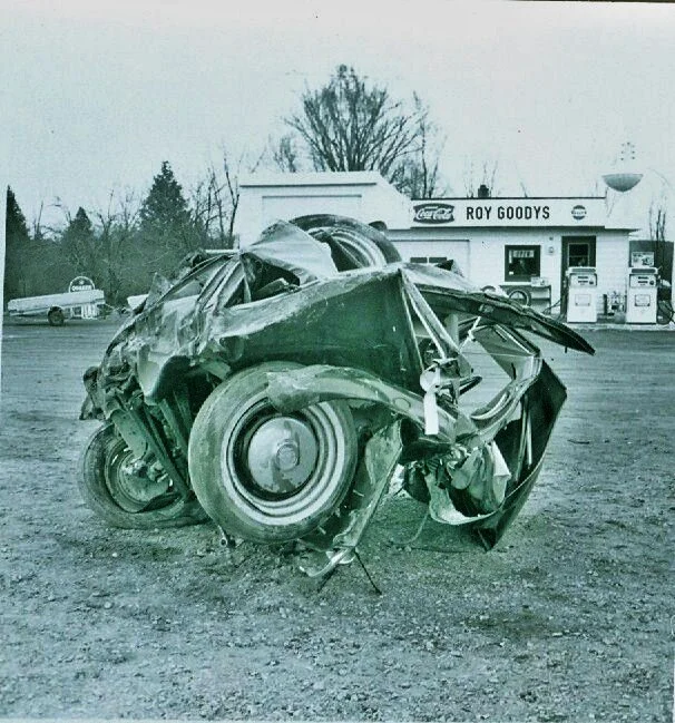 Car (volkswagon) accident involving Jane Goodchild.jpg
