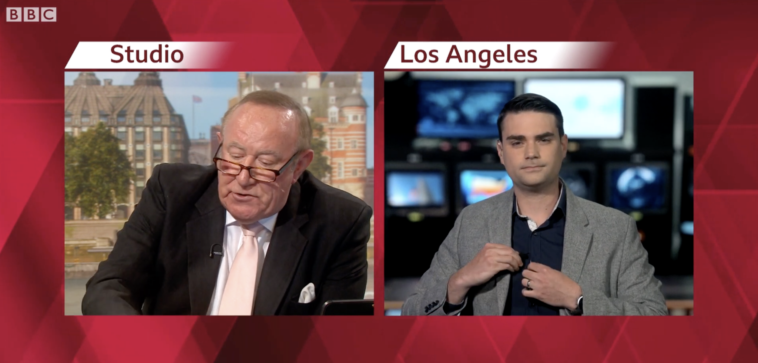 Andrew Neil of BBC’s “Politics Live” and Ben Shapiro