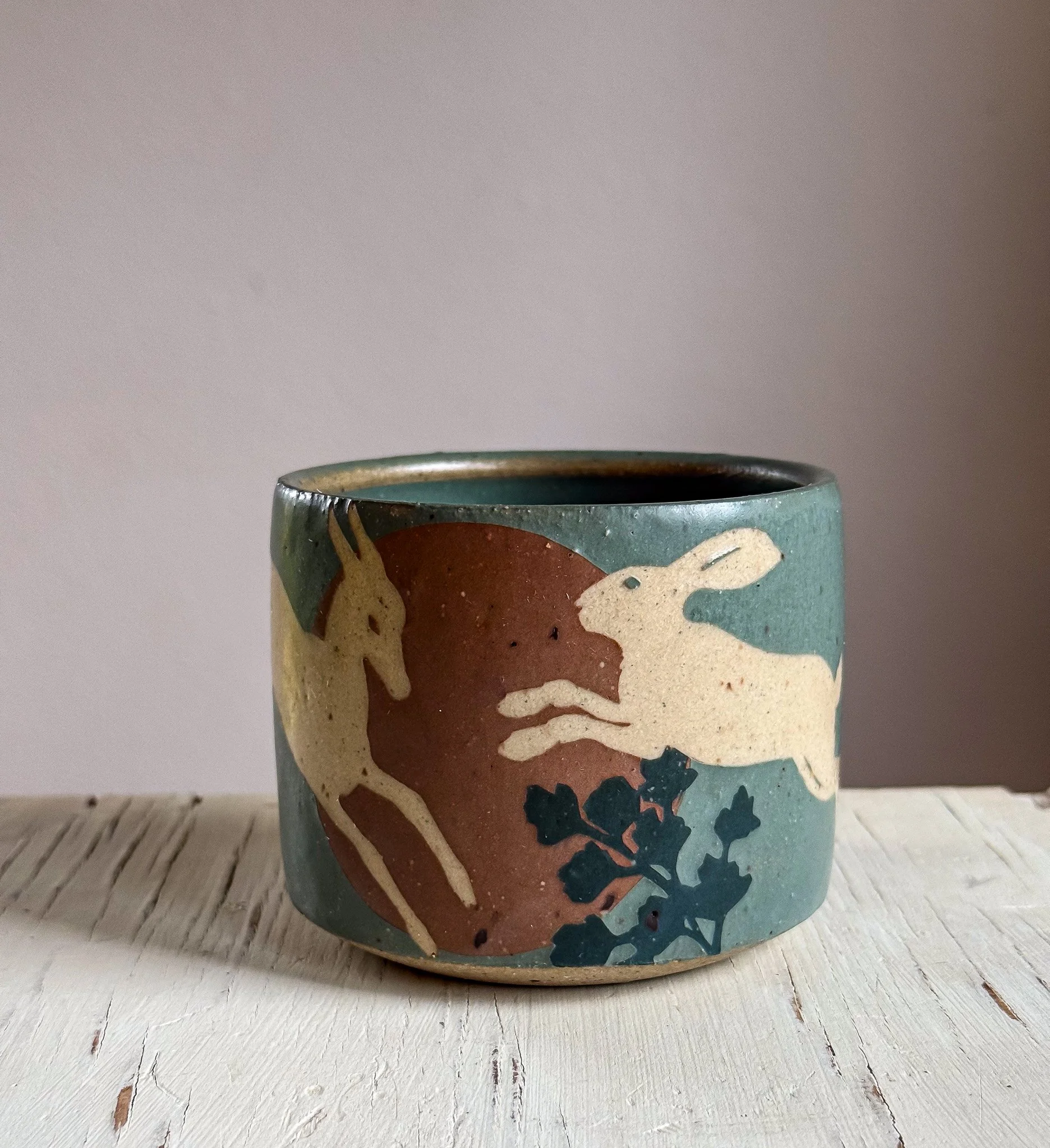 Folkart Mug // Rabbit + Doe