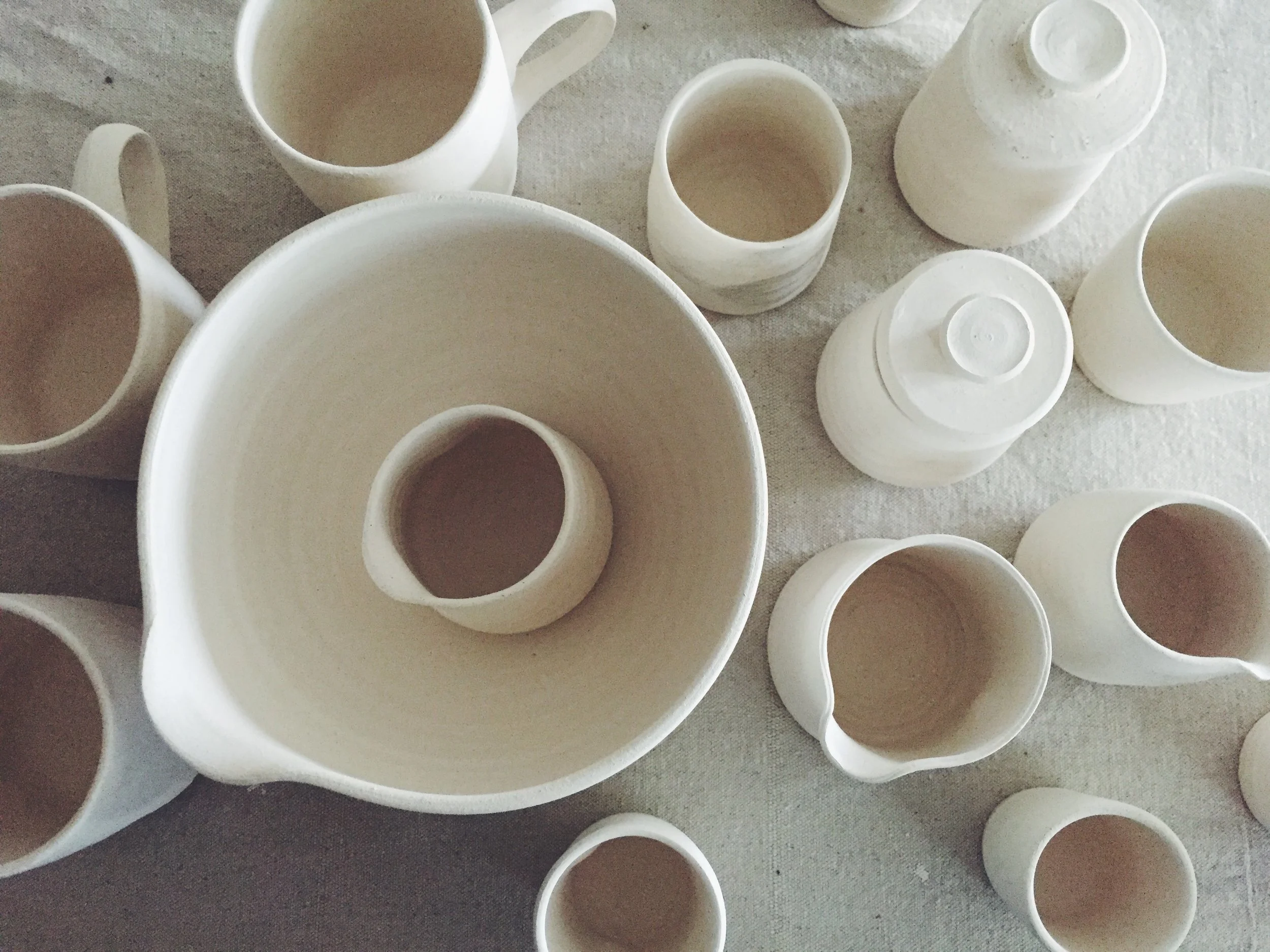 Bisqueware needing glaze