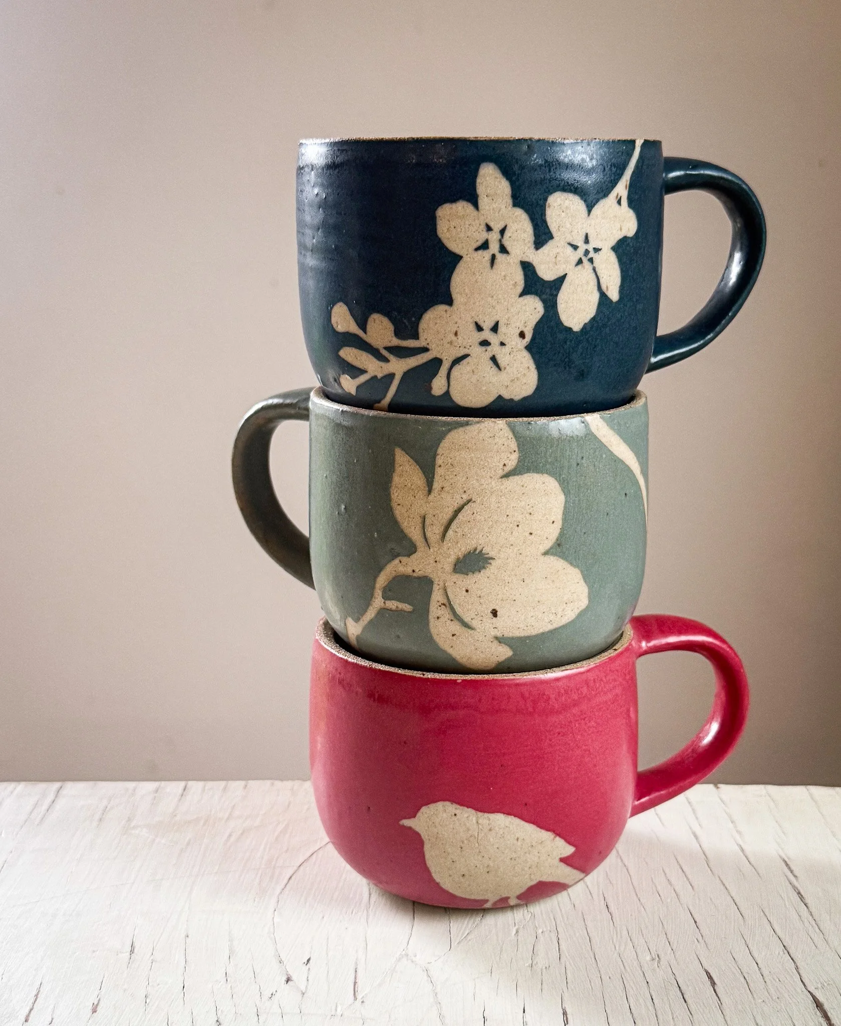 Spring Flower Mugs