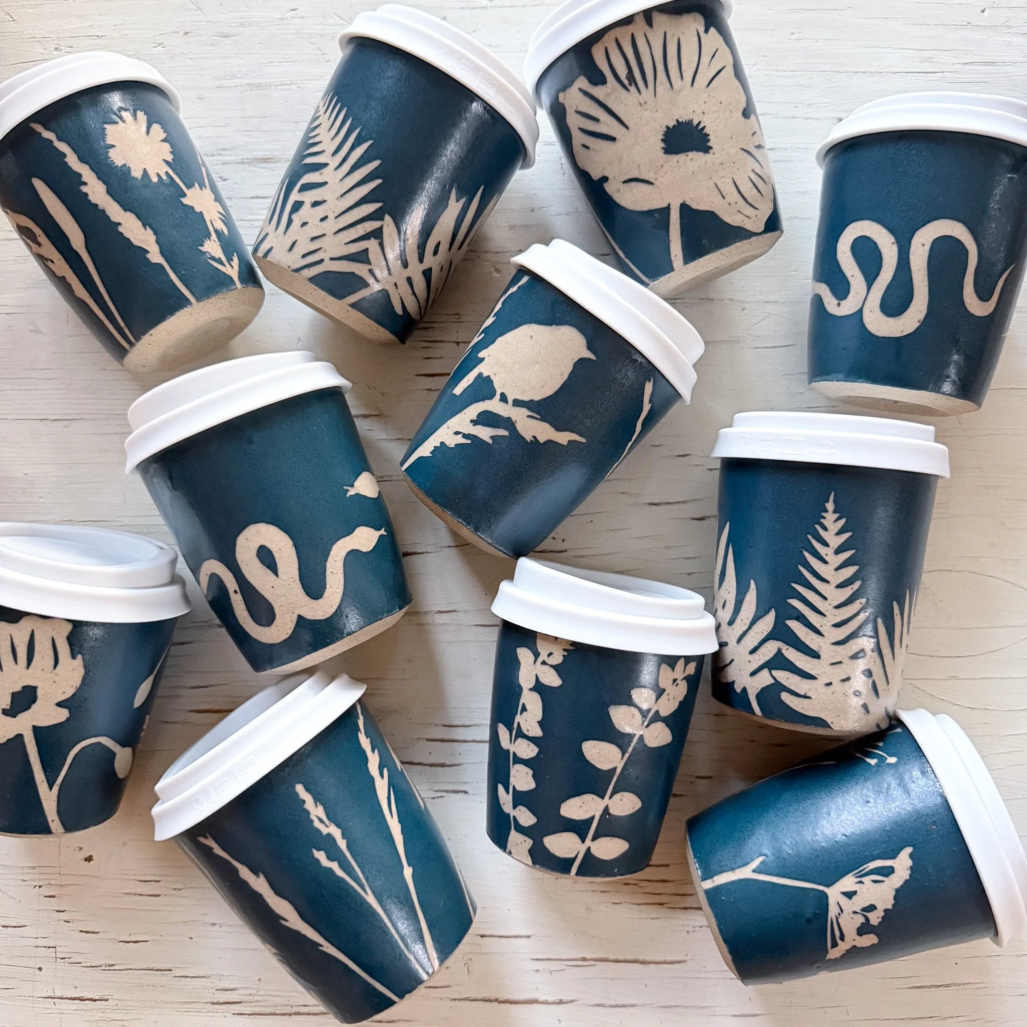 Travel Mugs // Indigo