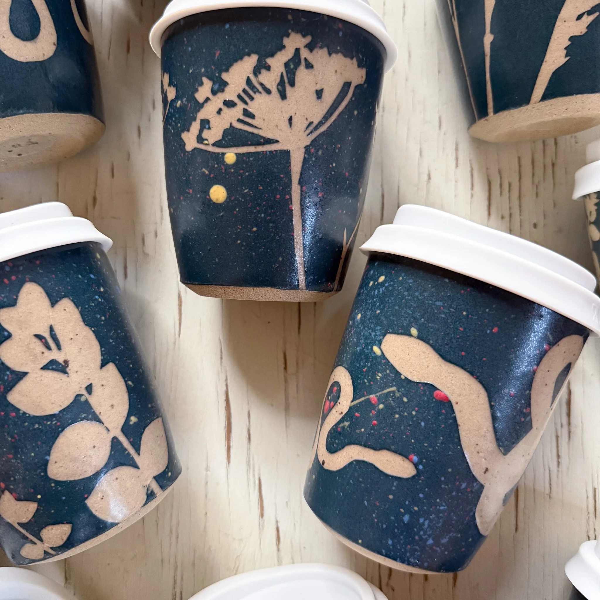 Travel Mugs //Speckled Indigo