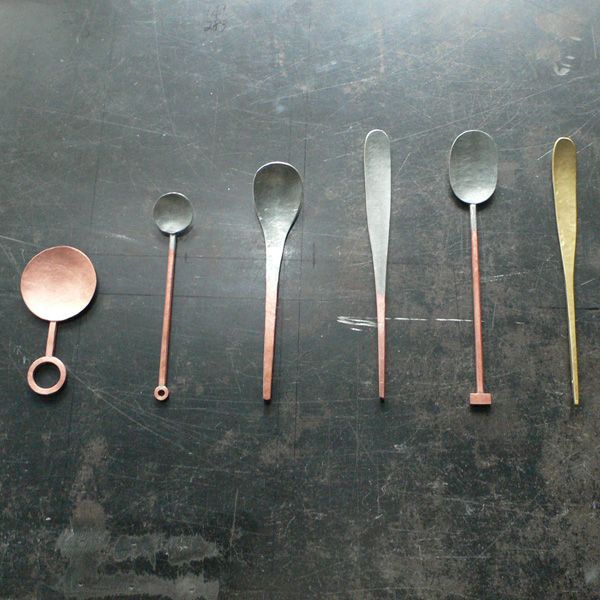Some pretty Hammered Spoons by Yumi Nakamura.